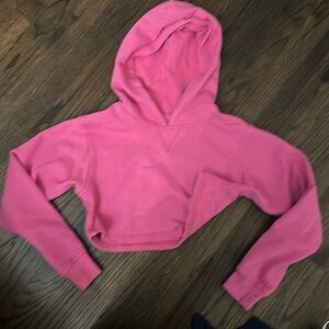 Lululemon bright pink crop hoodie sweatshirt